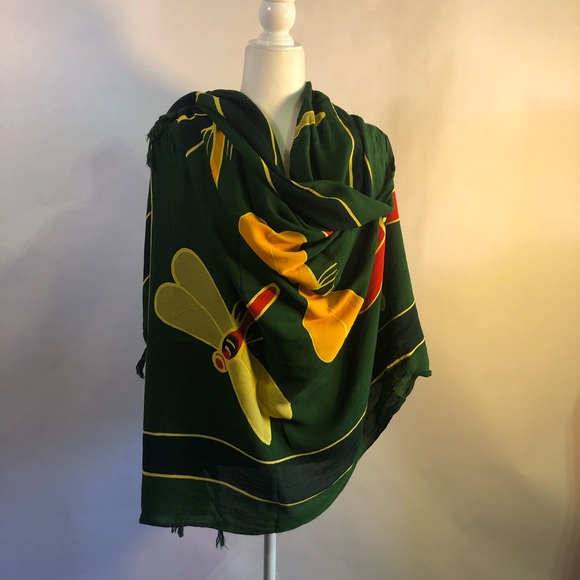 Pareos, Etc. Batik Dragonfly Large Rayon Convertible Wrap Cover Up - Picture 4 of 13